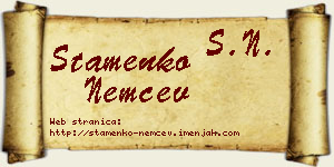 Stamenko Nemčev vizit kartica